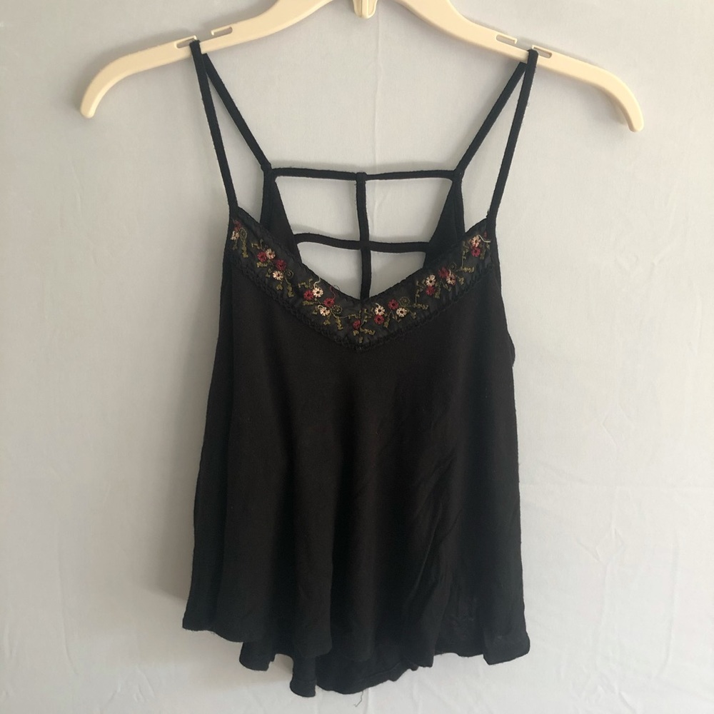 Black flowy tank top